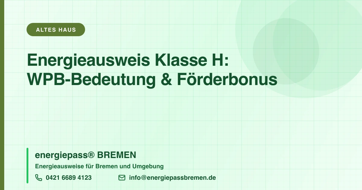 Energieausweis Klasse H: Was Worst Performing Building (WPB) bedeutet