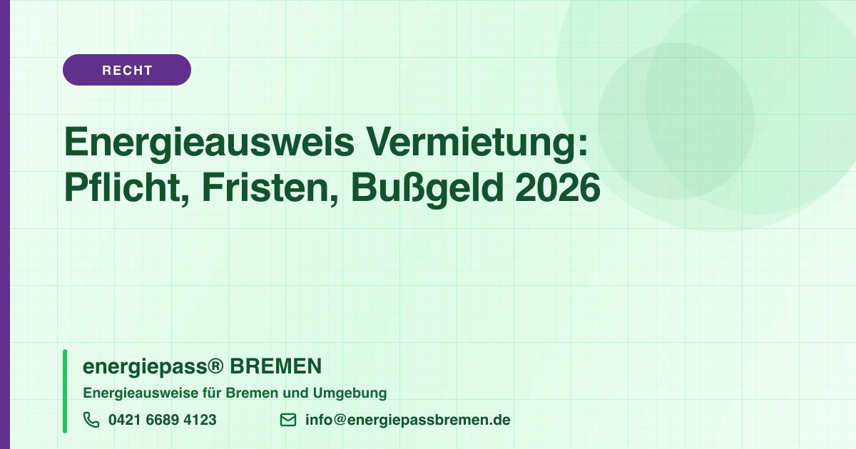 Energieausweis-Pflicht bei Vermietung: Was Vermieter jetzt wissen müssen