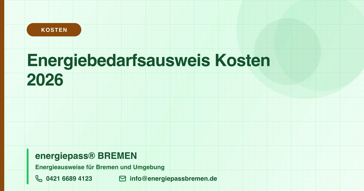 Energiebedarfsausweis Kosten: Was Sie wissen müssen