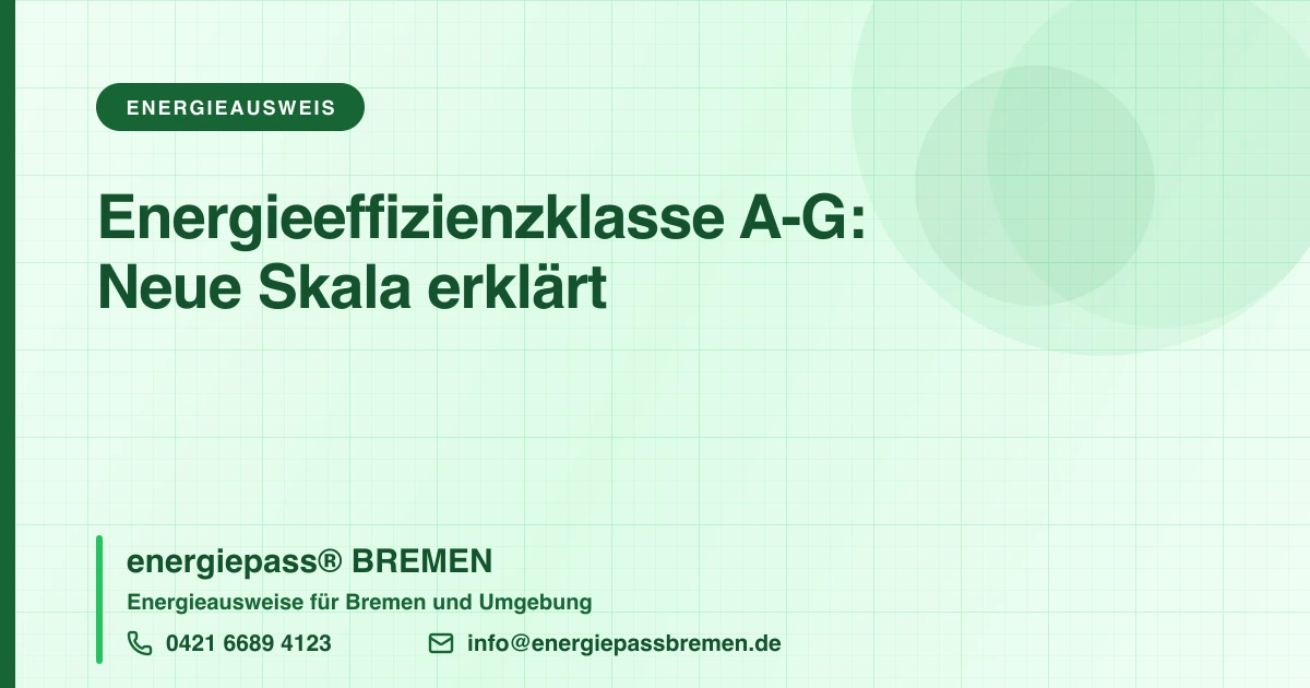 Energieeffizienzklasse A bis G: Die neue Skala für Ihren Energieausweis im Detail erklärt
