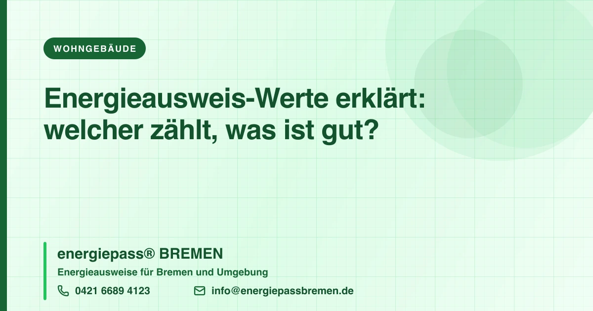 Was bedeuten die Werte in einem Energieausweis? Welche Werte sind gut?