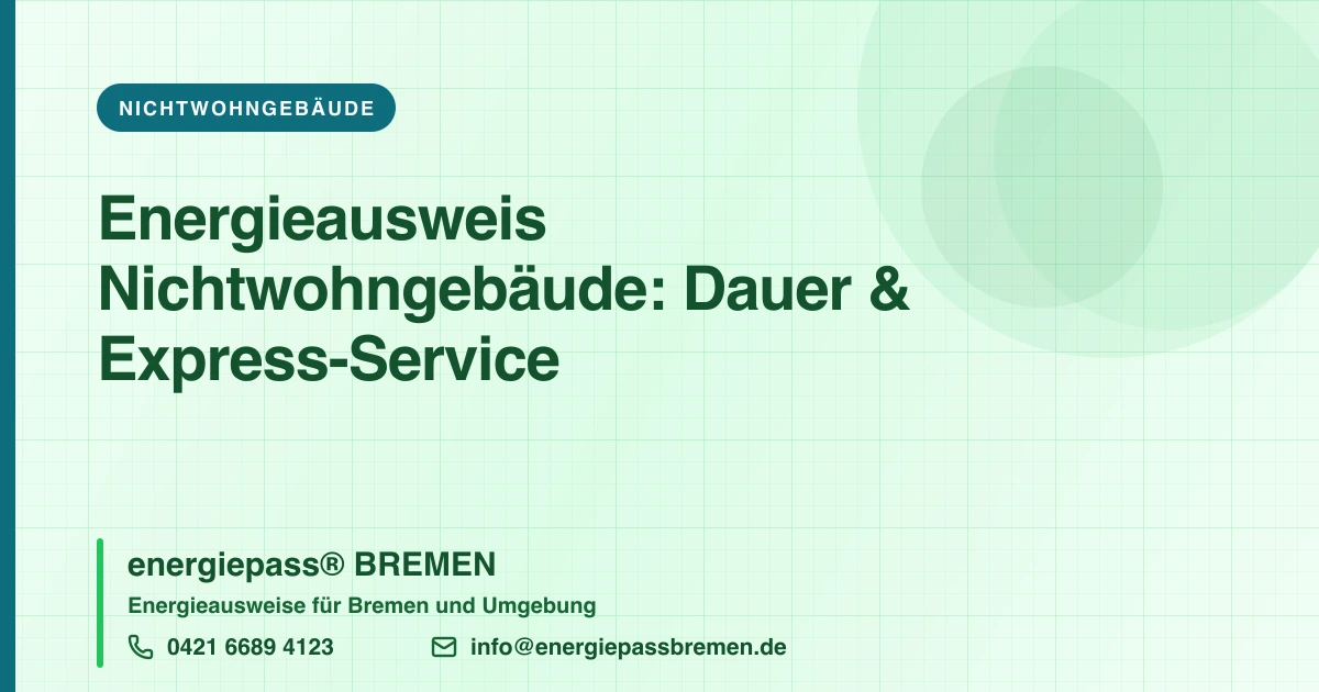 Wie lange dauert die Erstellung eines Energieausweises?